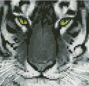 3099 Схема для вышивки бисером или крестом Тигр